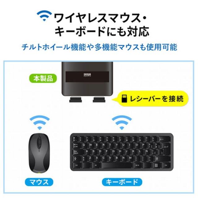 代引不可 パソコン切替器 ケーブル一体型 1組のUSBキーボード・USBマウスで3台のPC切替・操作 ホットキー切替対応 オフィス テレワーク サンワサプライ SW-KM3UU_5