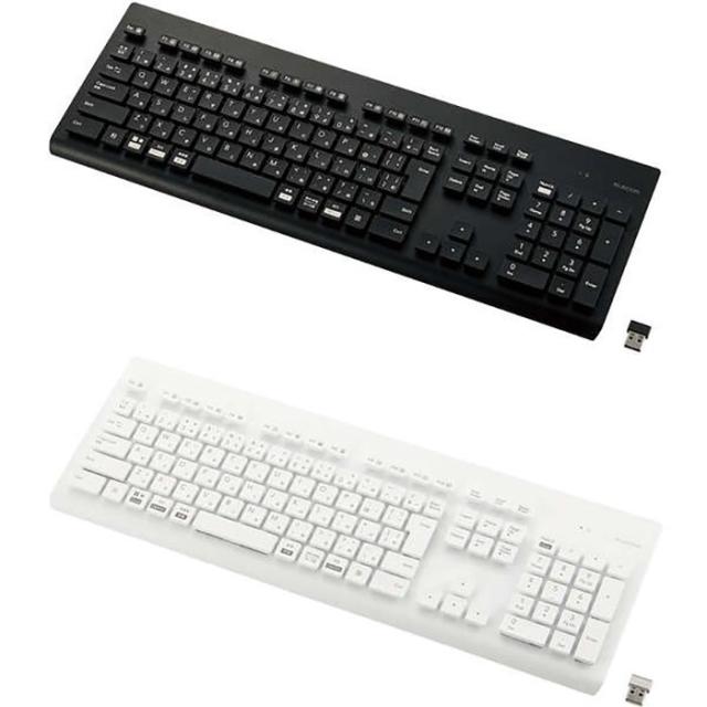 即納 代引不可 無線キーボード 水洗い可能 IPX5対応 防水設計 抗菌加工 ワイヤレス フルキーボード アイランドタイプ デスクワーク テレワーク エレコム TK-WS02DMKの通販は 5,982円