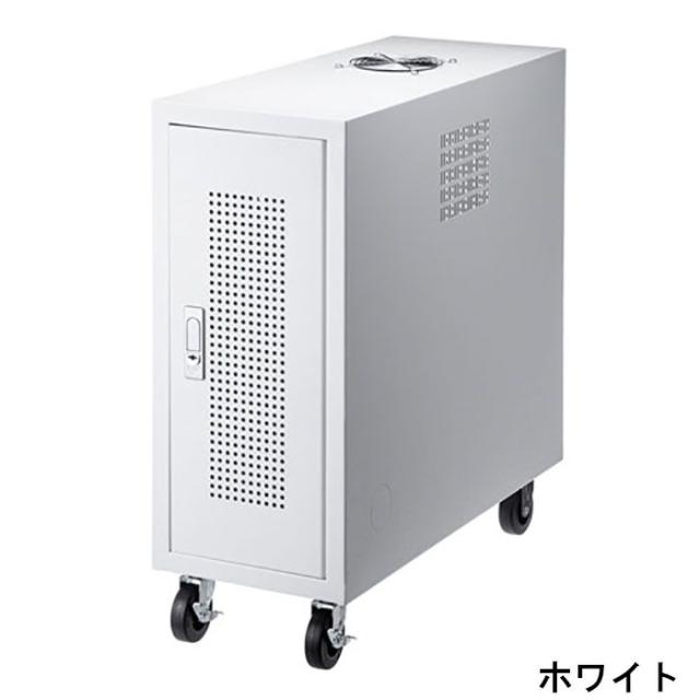 沖縄・離島配送不可 代引不可 ハブボックス 2U キャスター付 鍵付 ケーブル口付 ハブ収納ボックス ハブケース メッシュパネル採用 セキュリティワイヤー取付可能 サンワサプライ CP-THBOX2U_8