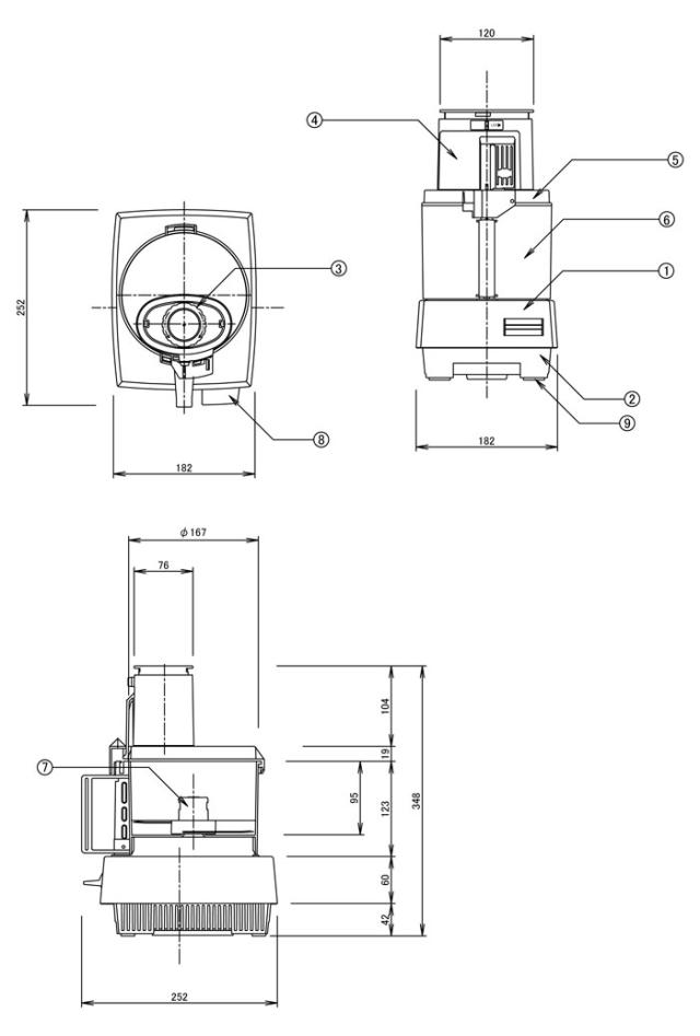 北海道・沖縄・離島配送不可 代引不可 フードプロセッサー 多機能タイプ 1.9L メタルブレード、ドゥブレード、おろし金、1mmスライサー付属 クイジナート DLC-10PRO