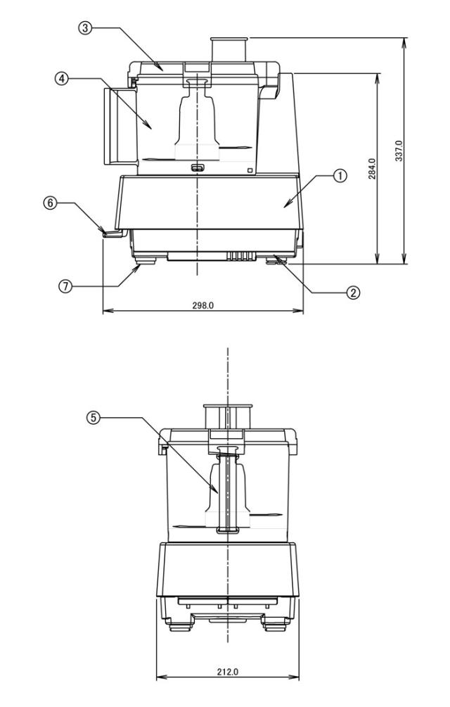 北海道・沖縄・離島配送不可 代引不可 フードプロセッサー プロ向け業務用 単機能タイプ 3.0L DLC-N7シリーズ メタルブレード付属 クイジナート DLC-N7JPS