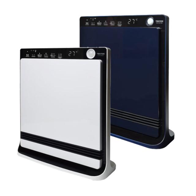 セラミックファンヒーター 1200W/650W 人感センサー付き カーボン活性炭配合消臭フィルター 温度設定機能 転倒OFFスイッチ セラミックヒーター テクノス TS-P122*