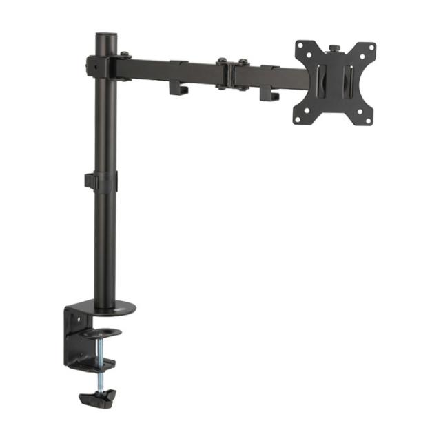 モニターアーム パソコンモニター 13〜32インチ対応 VESA75mm/100mm 5軸式 クランプタイプ グロメットタイプ 耐荷重8kg 1面用 OHM OA-SMA01-K