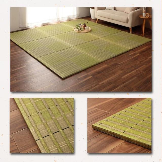 代引不可 置き畳 ユニット畳 い草 消臭 抗菌防臭 約82×82cm 4P 4枚組 グリーン IKEHIKO 8909320_5