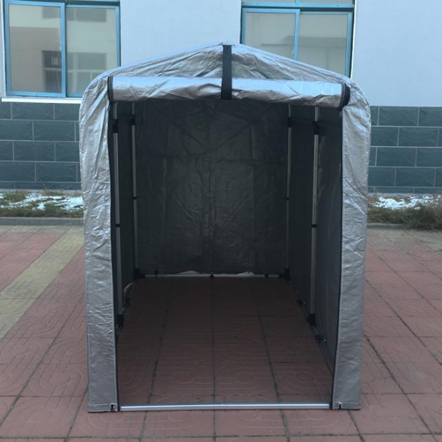 沖縄・離島配送不可 サイクルハウス 屋外自転車保管 駐輪場 防水 UVカット SunRuck SR-CH020-GY_4