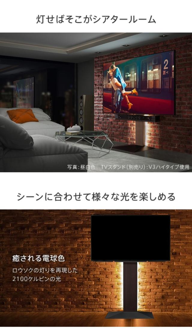 北海道・沖縄・離島配送不可 代引不可 WALLインテリアテレビスタンドV3・V2・S1対応 LED間接照明 ハイタイプ用ホワイト ナカムラ wlld96111_3