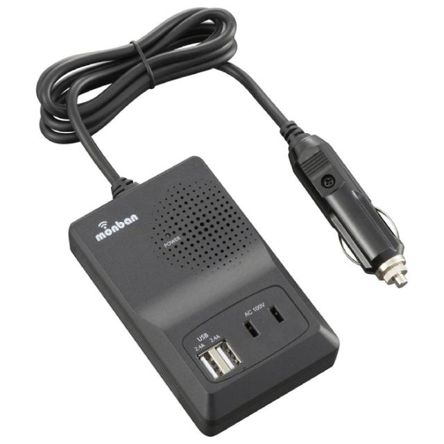 車載用ACインバーター 120W 冷却ファン付  USB2ポート 12V車専用 monban OSE-DA120U48-Kの通販は