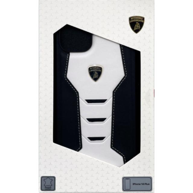 ランボルギーニ iPhone14 Plus 本革 ケース エアージェイ LB-TPUPCIP14M-HU/D16-WE