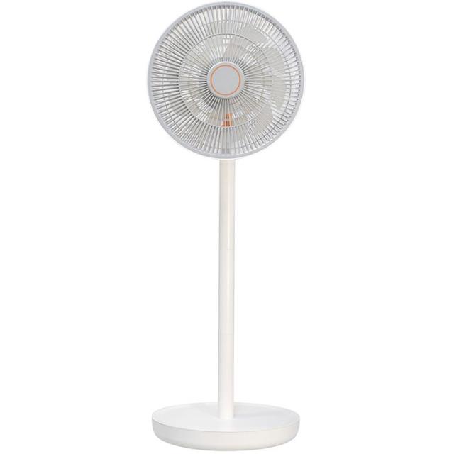 コンパクト収納充電式DC扇風機 省エネ ECO フルリモコン 自動首振り 30cm羽根 ホワイト 季節家電 エスケイジャパン SJM-E909 WH