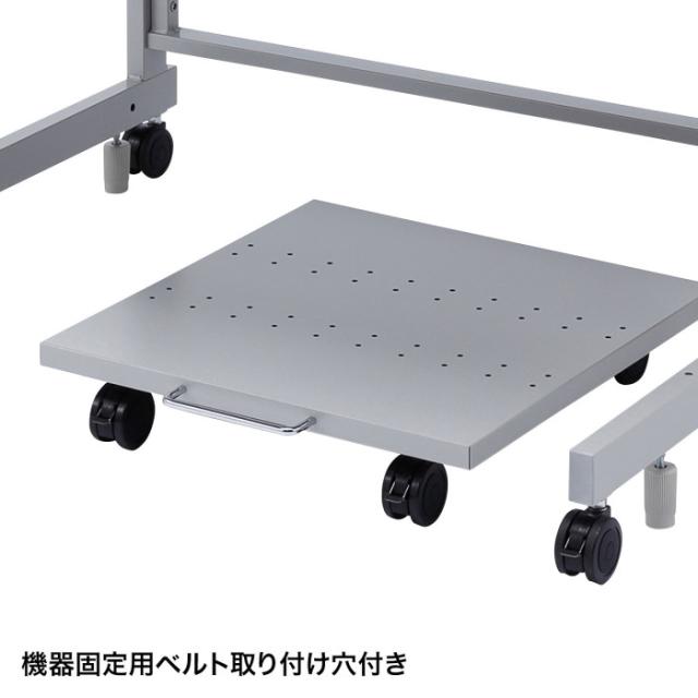 北海道・沖縄・離島配送不可 代引不可 eラックプリンター台 W500×D540mm キャスター付き スチール製 ライトグレー サンワサプライ ER-P5050_2