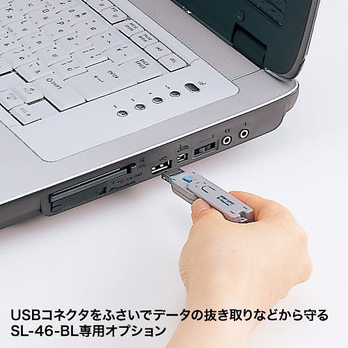 即納 代引不可 SL-46-BL用取付け部品（50個入り） セキュリティ 防犯 盗難 USB 取付 ブルー サンワサプライ SL-46BLOP-50_1