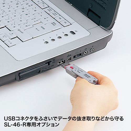 即納 代引不可 SL-46-R用取付け部品（50個入り） セキュリティ 防犯 盗難 USB 取付 レッド サンワサプライ SL-46ROP-50_1