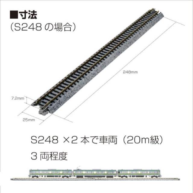 KATO Nゲージ用 直線線路 S248 200本セット KATO Nゲージ用線路 大