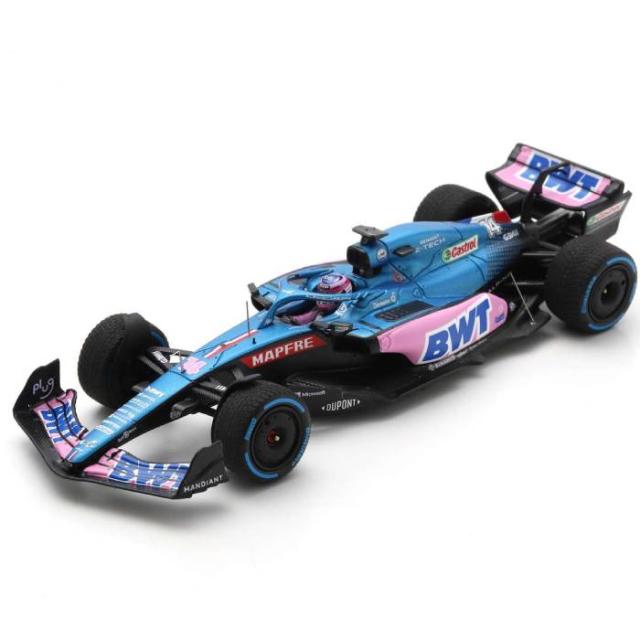 スパーク 1/18 アルピーヌ A522 BWT 2022 F1 モナコGP 7位 #14 F.アロンソ アクリルケース付 Spark Japan 18S750