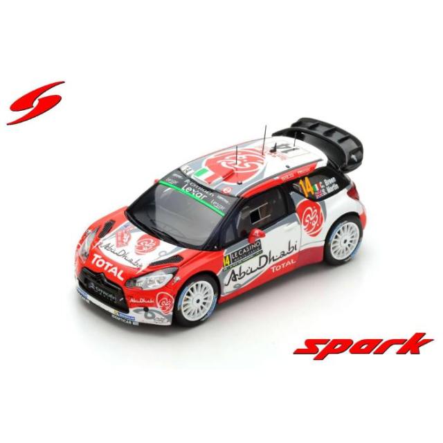 スパーク 1/43 シトロエン DS3 WRC 2017 WRC モンテカルロ ラリー 5位 #14 C.ブリーン/S.マーティン Spark Japan S5156