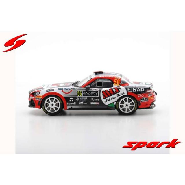 スパーク 1/43 Abarth 124 ラリー RGT No.56 2019 WRC ラリー・モンテカルロ E.Brazzoli/M.フェノーリ Spark Japan S5988_1