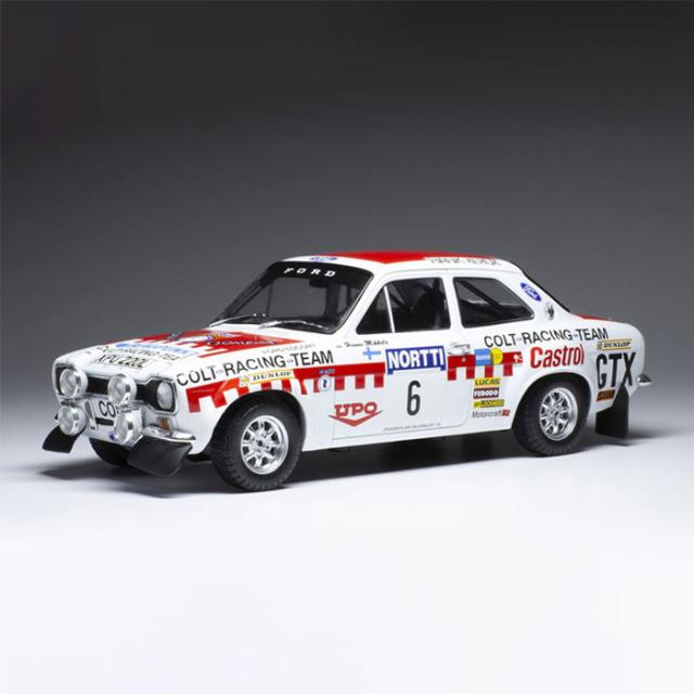 IXO イクソ 1/18 フォード エスコート MK I RS 1600 1974年1000湖ラリー #6 H.Mikkola/J.Davenport 模型 ミニカー 18RMC141