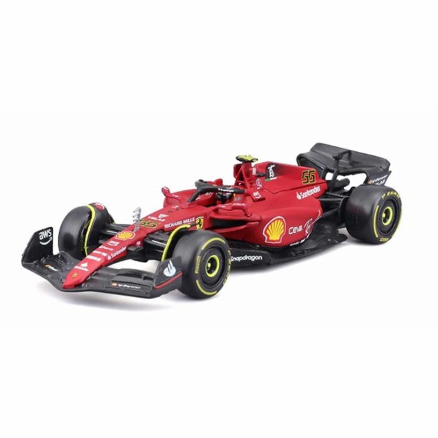 ブラゴ 1/43 スクーデリア フェラーリ F1-75 2022 No.55 C.サインツ ドライバー付  模型 ミニカー 車 コレクション 18-36831S1の通販は 4,978円
