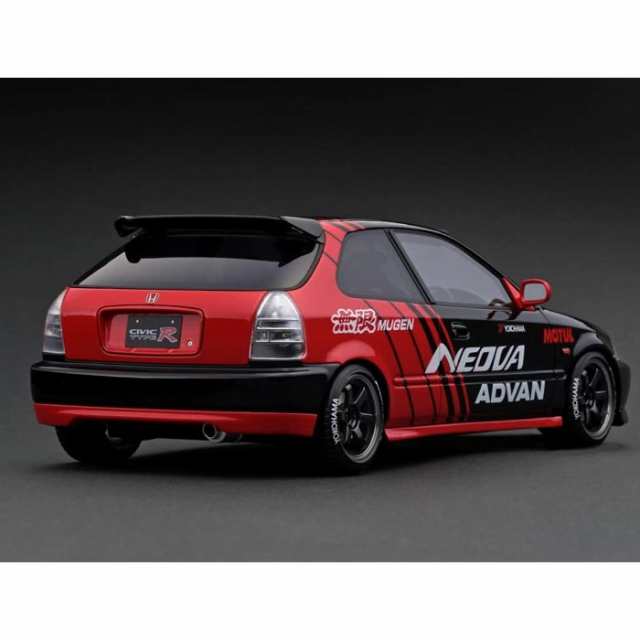 イグニッションモデル 1/18 Honda CIVIC EK9 Type R Black/Red 模型