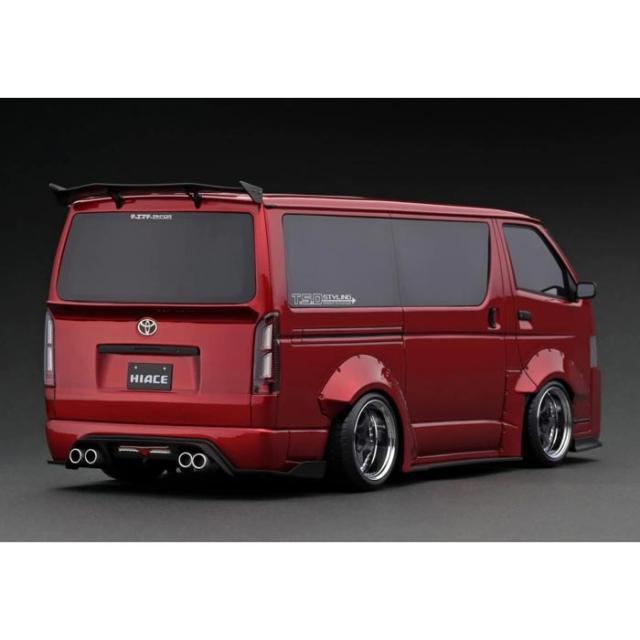 IGモデル 1/18 T･S･D WORKS HIACE Red Metallic  模型 ミニカー 車 コレクション ティーケー・カンパニー IG2806の通販は