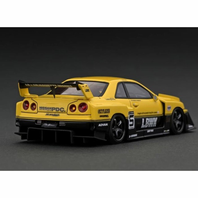 イグニッションモデル 1/43 LB-ER34 Super Silhouette SKYLINE Yellow/Black 模型 ミニカー 車 コレクション ティーケー・カンパニー IG