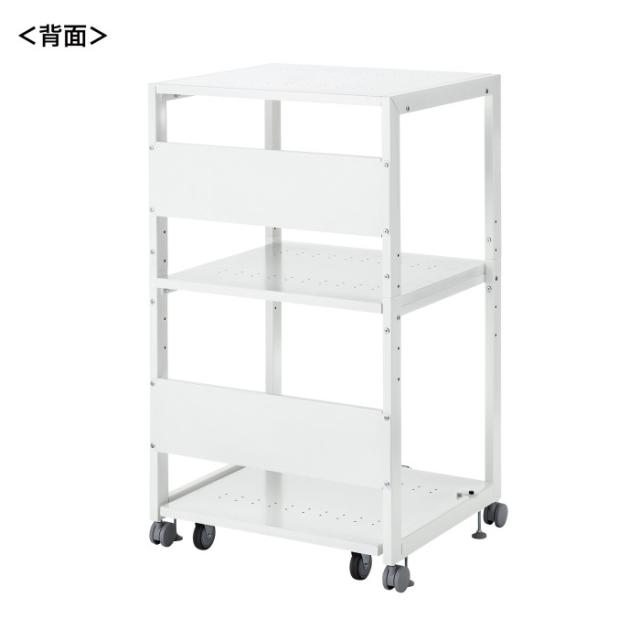 即納 代引不可 高耐荷重プリンタラック W700 幅700mm キャスター付き A3対応 ホワイト サンワサプライ LPS-T120H_1