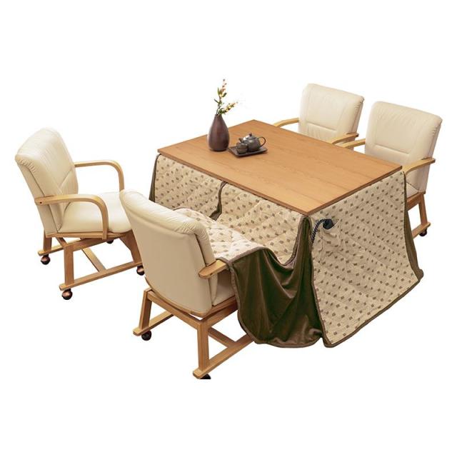 北海道・沖縄・離島配送不可 代引不可 ダイニングこたつ 6点セット シェルタK120-H6S  布団 チェア 一式 テーブル幅120 ブラウン HAGIHARA SCELTAK120H6S 北海道・沖縄・離島配送不可 代引不可 ダイニングこたつ 6点セット