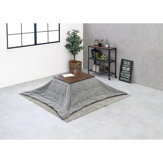 北海道・沖縄・離島配送不可 代引不可 うす掛けこたつ布団 ビケ7560 アルミシート入り 保温 195×180cm グレー HAGIHARA 2090928200