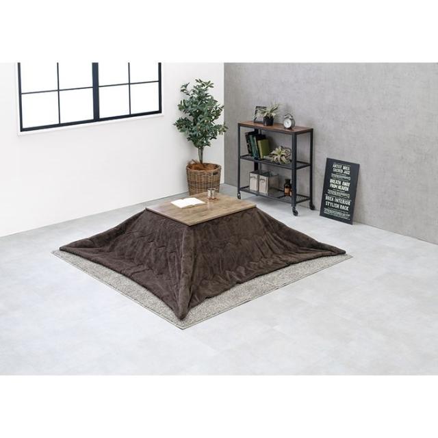 北海道・沖縄・離島配送不可 代引不可 うす掛けこたつ布団 ビケ7560 アルミシート入り 保温 195×180cm ブラウン HAGIHARA 2090933000