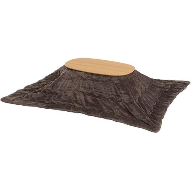 北海道・沖縄・離島配送不可 代引不可 こたつ＋うす掛け布団 2点セット カルミナビケ 一式 コンパクト 一人暮らし 幅90×奥行50 ナチュラル/ブラウン HAGIHARA 2091001900