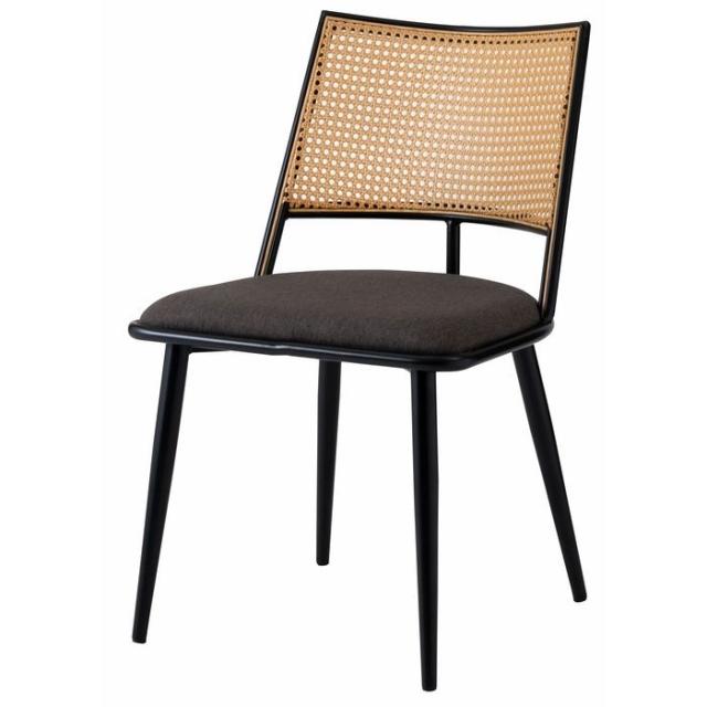 北海道・沖縄・離島配送不可 代引不可 チェア ラタン調 ファブリック 椅子 おしゃれ デザイン 背もたれ インテリア 家具 ダークグレー 東谷 TOE-126DGYの通販は