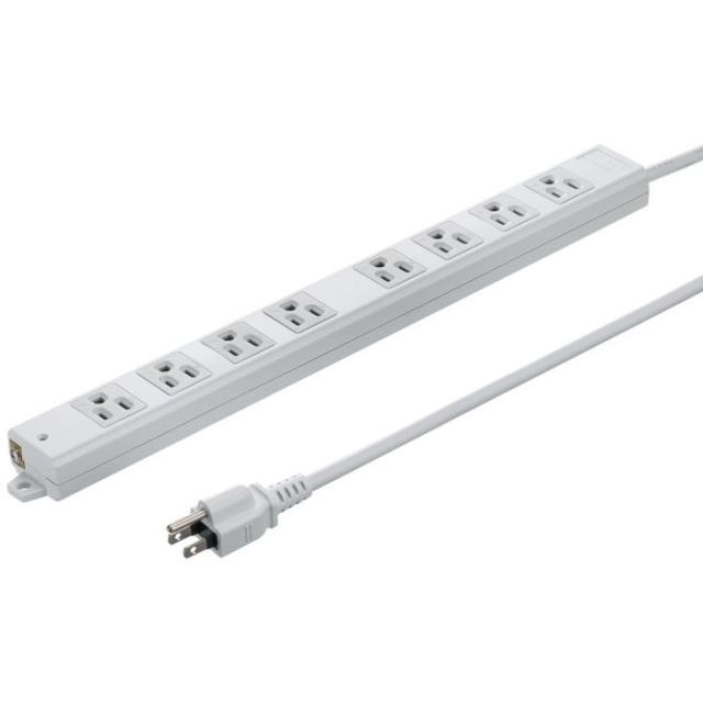 代引不可 工事物件タップ （3P・8個口・3m） オフィス 電源 ケーブル コード サンワサプライ TAP-KS8N-3 5,848円