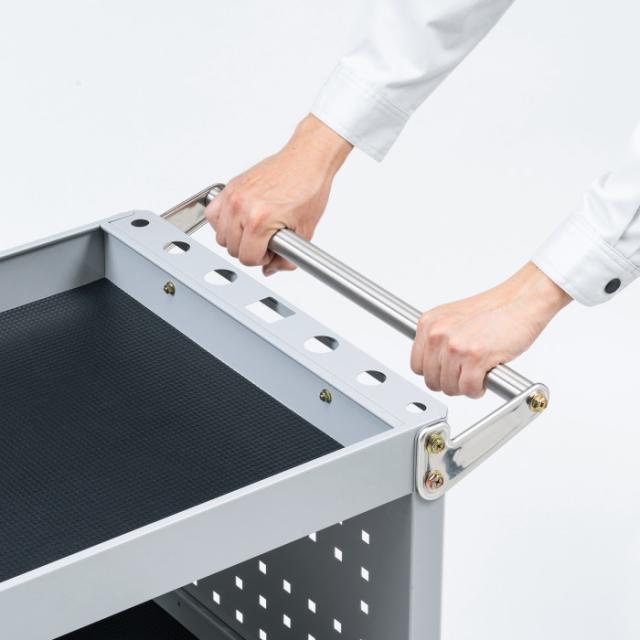 代引不可 SANWA SUPPLY ツールワゴン 工具 カート 耐荷重400kg 移動 整理 収納 サンワサプライ CART-FA4SV_4