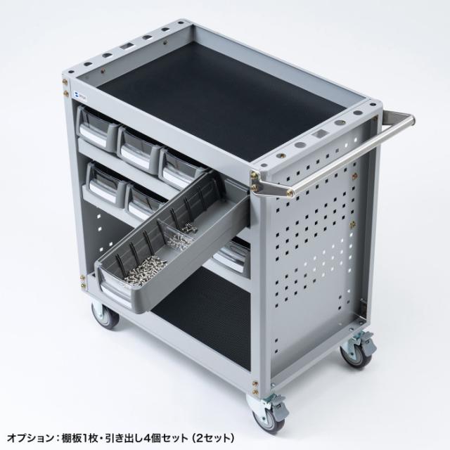 代引不可 SANWA SUPPLY ツールワゴン 工具 カート 耐荷重400kg 移動 整理 収納 サンワサプライ CART-FA4SV_6