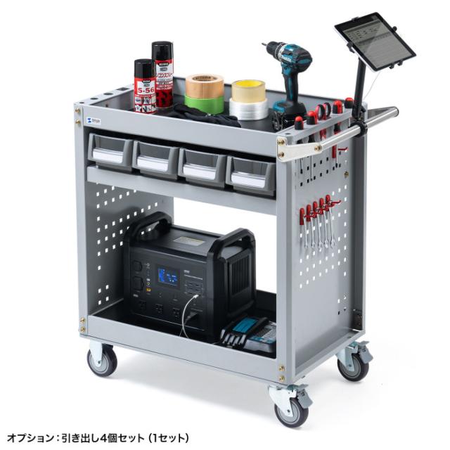 代引不可 SANWA SUPPLY ツールワゴン 工具 カート 耐荷重400kg 移動 整理 収納 サンワサプライ CART-FA4SV_7