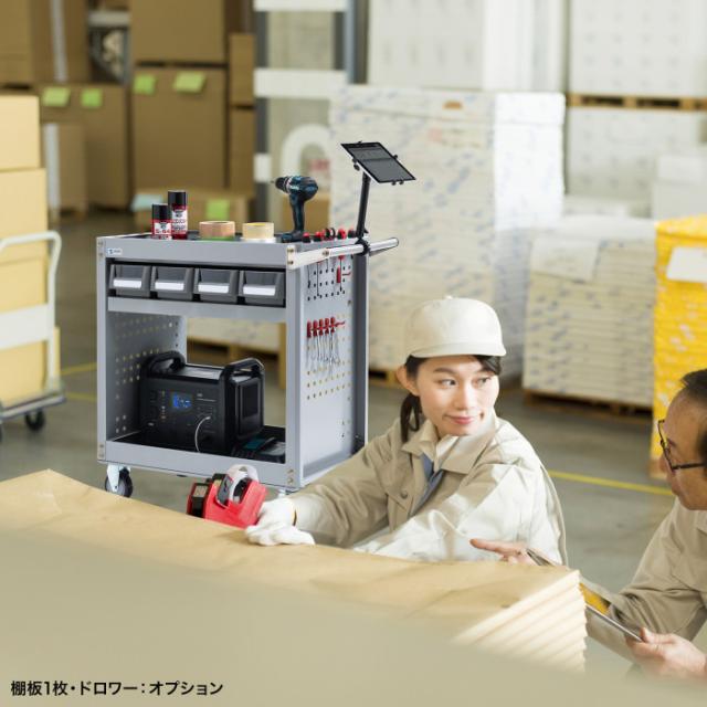 代引不可 SANWA SUPPLY ツールワゴン 工具 カート 耐荷重400kg 移動 整理 収納 サンワサプライ CART-FA4SV_8