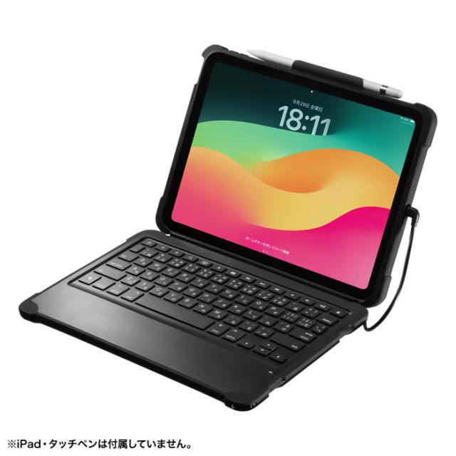 代引不可 SANWA SUPPLY iPad 第10世代 専用ケース付きキーボード タイプCケーブル接続 サンワサプライ SKB-IP6BK