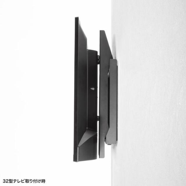代引不可 壁面固定式ディスプレイ金具 86型まで対応 RoHS対応 角度固定タイプ ブラック サンワサプライ CR-PLKG19BK_3