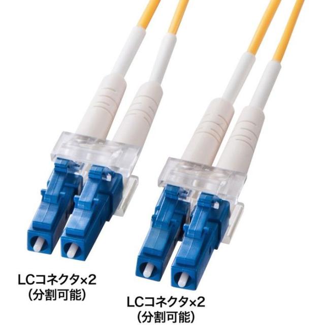 代引不可 メガネ型光ファイバケーブル（シングル8.6μm、LC×2-LC×2、20m） サンワサプライ HKB-LCLC1-20N