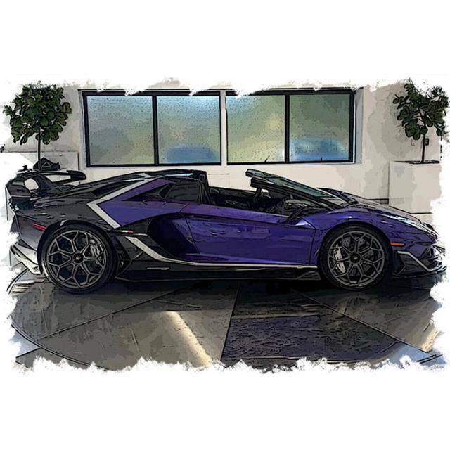 1/18 Lamborghini アヴェンタドール SVJ ロードスター アドペルソナム 2トーン ヴィオラヘスティア/グリジオリンクス メイクアップ EML079C_1