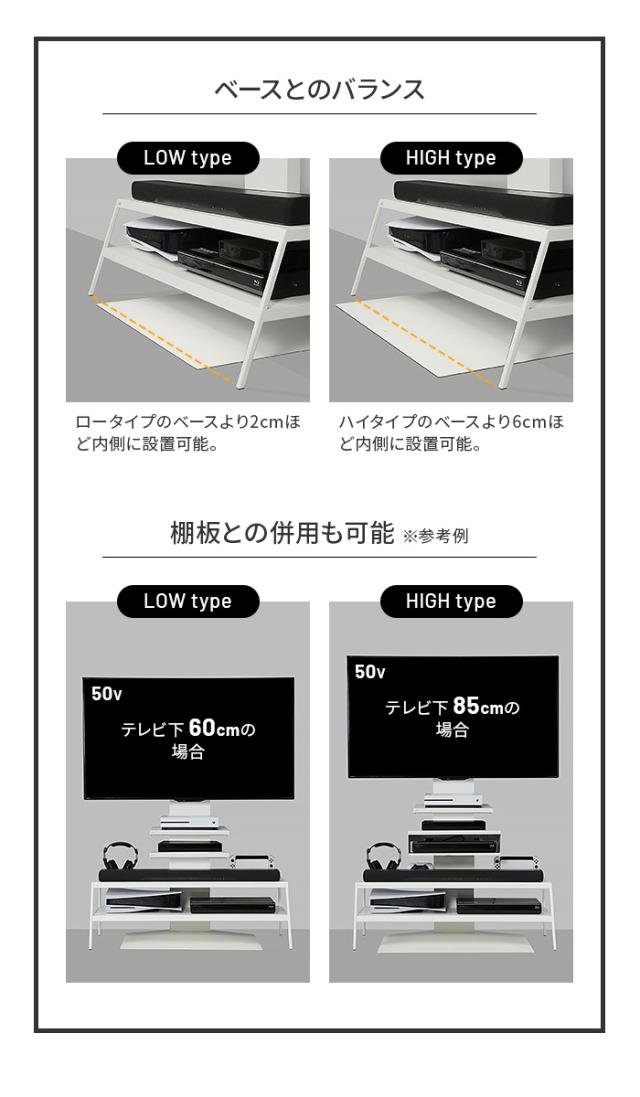 北海道・沖縄・離島配送不可 代引不可 WALL ウォール テレビスタンド V2・V3対応 メディアラック WALL wllb15_5