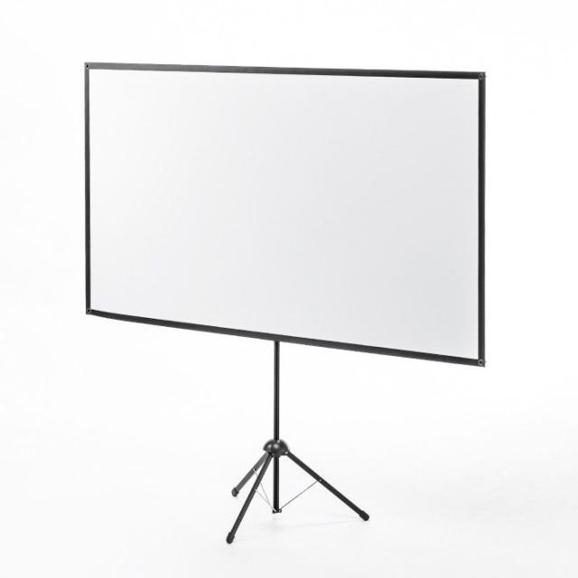 即納 代引不可 プロジェクタースクリーン (80型 三脚式 コンパクト収納 360°回転)  サンワサプライ PRS-SX80HD