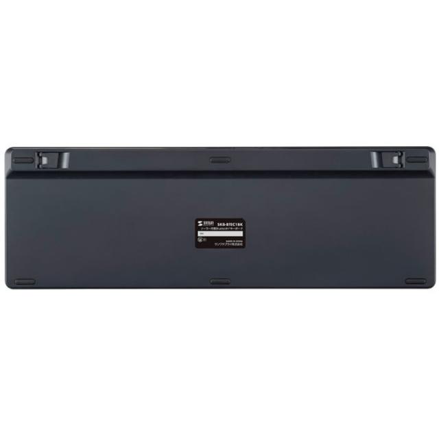即納 代引不可 ソーラー充電 Bluetooth キーボード 電池交換不要 無線 ワイヤレス サンワサプライ SKB-BTEC1BK