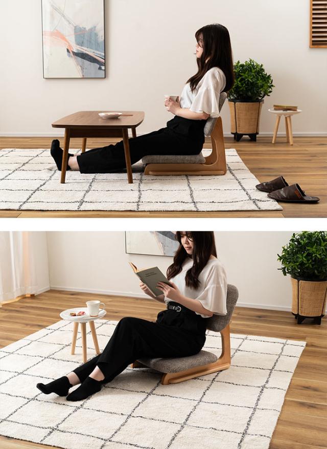 北海道・沖縄・離島配送不可 代引不可 フロアチェア 椅子 ロースタイル 低め ベージュ 東谷 NOC-51BE