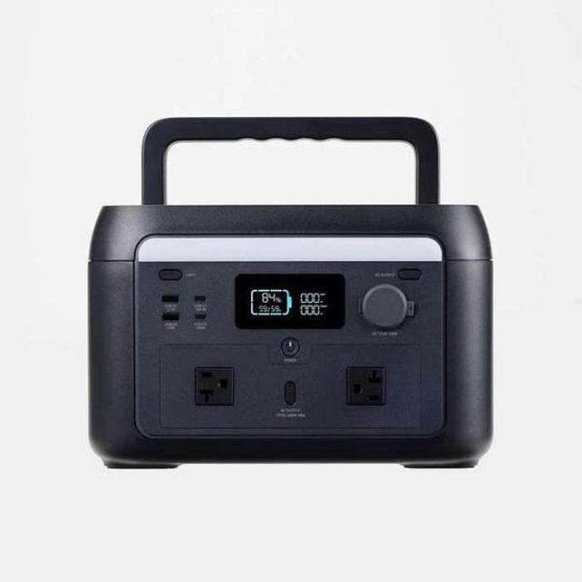 即納 代引不可 ポータブル電源 大容量 512Wh リン酸鉄 バッテリー AC×2 (定格600W/瞬間最大870W) Type-C×2 USB-A×2 カーアクセサリーソケット×1 急速充電 ブラック エレコム DE-PS500PBK_3