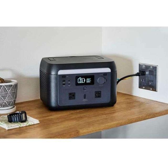 即納 代引不可 ポータブル電源 大容量 512Wh リン酸鉄 バッテリー AC×2 (定格600W/瞬間最大870W) Type-C×2 USB-A×2 カーアクセサリーソケット×1 急速充電 ブラック エレコム DE-PS500PBK_6