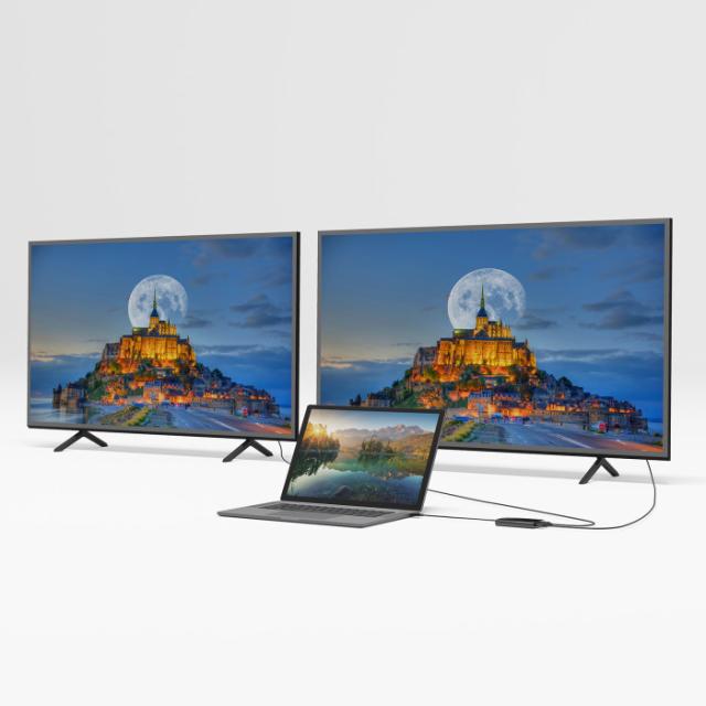 即納 代引不可 USB-HDMIディスプレイアダプタ 4K× 2画面出力 サンワサプライ USB-CVU3HD6