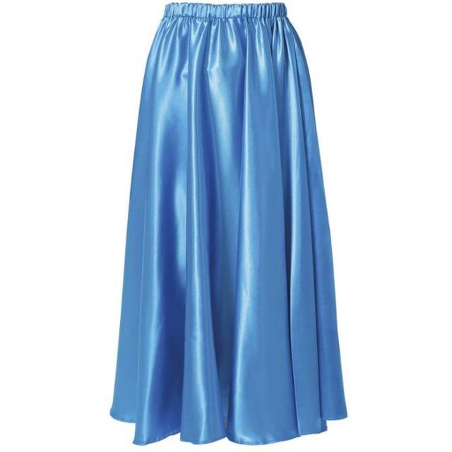 ソフトサテンロングスカート 青 L 運動会 発表会 イベント アーテック 18498