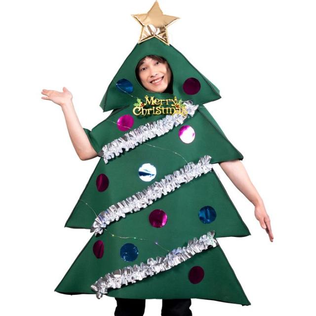 Xmas ライトアップツリーマン 仮装 コスプレ 衣装 忘年会 クリスマス ハロウィン イベント 誕生日 クリアストーン 4560320909651
