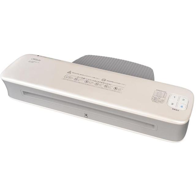 パーソナルラミネーター（A3対応/2本ローラー/4段階温度設定/350W/ホワイト） OHM LAM-R235